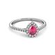 2 - Arella Desire Pink Tourmaline and Diamond Halo Engagement Ring 