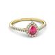 2 - Arella Desire Pink Tourmaline and Diamond Halo Engagement Ring 