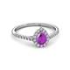 2 - Arella Desire Amethyst and Diamond Halo Engagement Ring 
