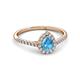 2 - Arella Desire Blue Topaz and Diamond Halo Engagement Ring 