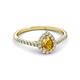 2 - Arella Desire Citrine and Diamond Halo Engagement Ring 