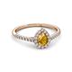 2 - Arella Desire Citrine and Diamond Halo Engagement Ring 