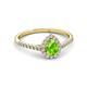 2 - Arella Desire Peridot and Diamond Halo Engagement Ring 