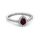 2 - Arella Desire Red Garnet and Diamond Halo Engagement Ring 