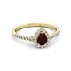 2 - Arella Desire Red Garnet and Diamond Halo Engagement Ring 