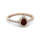 2 - Arella Desire Red Garnet and Diamond Halo Engagement Ring 
