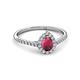 2 - Arella Desire Rhodolite Garnet and Diamond Halo Engagement Ring 