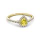 2 - Arella Desire Yellow Sapphire and Diamond Halo Engagement Ring 