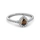 2 - Arella Desire Smoky Quartz and Diamond Halo Engagement Ring 