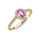 3 - Arella Desire Pink Sapphire and Diamond Halo Engagement Ring 