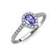 3 - Arella Desire Tanzanite and Diamond Halo Engagement Ring 