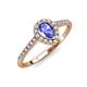 3 - Arella Desire Tanzanite and Diamond Halo Engagement Ring 