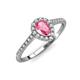 3 - Arella Desire Pink Tourmaline and Diamond Halo Engagement Ring 