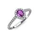 3 - Arella Desire Amethyst and Diamond Halo Engagement Ring 