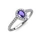 3 - Arella Desire Iolite and Diamond Halo Engagement Ring 