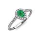 3 - Arella Desire Emerald and Diamond Halo Engagement Ring 