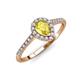 3 - Arella Desire Yellow Sapphire and Diamond Halo Engagement Ring 
