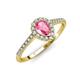 3 - Arella Desire Pink Tourmaline and Diamond Halo Engagement Ring 