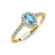 3 - Arella Desire Blue Topaz and Diamond Halo Engagement Ring 