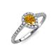 3 - Arella Desire Citrine and Diamond Halo Engagement Ring 