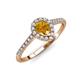 3 - Arella Desire Citrine and Diamond Halo Engagement Ring 