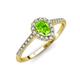 3 - Arella Desire Peridot and Diamond Halo Engagement Ring 