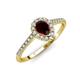 3 - Arella Desire Red Garnet and Diamond Halo Engagement Ring 