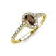 3 - Arella Desire Smoky Quartz and Diamond Halo Engagement Ring 