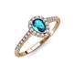 3 - Arella Desire London Blue Topaz and Diamond Halo Engagement Ring 