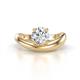 1 - Anahi 1.00 ct GIA Certified Natural Diamond Women Curve Solitaire Ring 