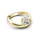 5 - Anahi 1.00 ct GIA Certified Natural Diamond Women Curve Solitaire Ring 
