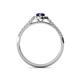 4 - Arella Desire Blue Sapphire and Diamond Halo Engagement Ring 