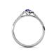 4 - Arella Desire Tanzanite and Diamond Halo Engagement Ring 