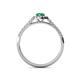 4 - Arella Desire Emerald and Diamond Halo Engagement Ring 