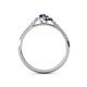 4 - Arella Desire Iolite and Diamond Halo Engagement Ring 