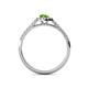 4 - Arella Desire Peridot and Diamond Halo Engagement Ring 