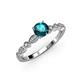 4 - Renea 0.92 ctw London Blue Topaz (5.80 mm) with accented Diamonds Engagement Ring 