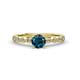 1 - Renea 0.92 ctw London Blue Topaz (5.80 mm) with accented Diamonds Engagement Ring 