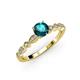 4 - Renea 0.92 ctw London Blue Topaz (5.80 mm) with accented Diamonds Engagement Ring 