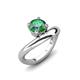 3 - Anahi 1.00 ct Created Alexandrite Women Curve Solitaire Ring 