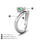 4 - Anahi 1.00 ct Created Alexandrite Women Curve Solitaire Ring 