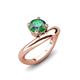 3 - Anahi 1.00 ct Created Alexandrite Women Curve Solitaire Ring 