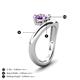 4 - Anahi 0.87 ct Amethyst Women Curve Solitaire Ring 