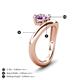 4 - Anahi 0.87 ct Amethyst Women Curve Solitaire Ring 