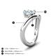 4 - Anahi 0.87 ct Aquamarine Women Curve Solitaire Ring 
