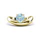 1 - Anahi 0.87 ct Aquamarine Women Curve Solitaire Ring 