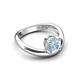 5 - Anahi 0.87 ct Aquamarine Women Curve Solitaire Ring 