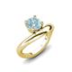 3 - Anahi 0.87 ct Aquamarine Women Curve Solitaire Ring 
