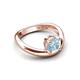 5 - Anahi 0.87 ct Aquamarine Women Curve Solitaire Ring 