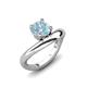 3 - Anahi 0.87 ct Aquamarine Women Curve Solitaire Ring 